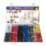 КАБЕЛНИ НАКРАЙНИЦИ ИЗОЛИРАНИ КОМПЛЕКТ 1200 БР. С КЛЕЩИ ЗА КЕРБОВАНЕ КРИМПВАНЕ