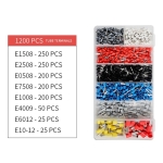 КАБЕЛНИ НАКРАЙНИЦИ ИЗОЛИРАНИ КОМПЛЕКТ 1200 БР. С КЛЕЩИ ЗА КЕРБОВАНЕ КРИМПВАНЕ