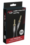 КАБЕЛ 3.5 М/3.5М 5М 4 PIN AUX HQ ATC