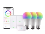 ЛАМПИ SMART WIFI RGB LED 220V E27 КОМПЛЕКТ SMART КЛЮЧ И SMART ХЪБ