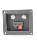 БУКСА ТЕРМИНАЛ ЗА ТОНКОЛОНА 2 ЩИПКИ+2Х6.3 МОНО ЖАК