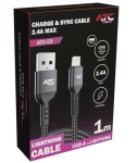 КАБЕЛ USB/IPHONE LIGHTNING 1М 2.4A ATC