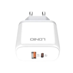 Зарядно за телефон USB-C+USB-A С КАБЕЛ USB-C/LIGHTNING QC PD ултра бързо LDNIO 45W