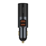 Зарядно за телефон BASEUS 12-24V QC 2XUSB+запалка 120W ултра бързо авто