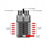ГНЕЗДО АВТОПРЕДПАЗИТЕЛ МОДУЛ ЗА 12 АВТОМОБИЛНИ ПРЕДПАЗИТЕЛЯ С ШИНА МИНУС И LED ИНДИКАТОР