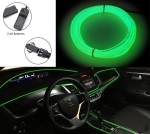 СВЕТОДИОДНА ЛЕНТА СВЕТЛО ЗЕЛЕНА ЗА ИНТЕРИОРНО АМБИЕНТНО LED ОСВЕТЛЕНИЕ НА АВОМОМОБИЛ ИЛИ МЕБЕЛИ 3V 5М