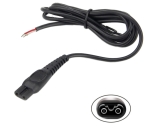 КАБЕЛ С БУКСА ЗАХРАНВАЩА ТИП 8 ЗА АДАПТОР PHILIPS 13V И 15V ЧЕРЕН