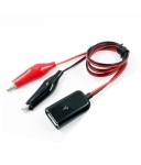 КАБЕЛ С БУКСА ЗАХРАНВАЩА USB Ж - КРОКОДИЛИ