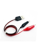 КАБЕЛ С БУКСА ЗАХРАНВАЩА USB М - КРОКОДИЛИ