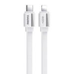 КАБЕЛ USB-C/IPHONE 1 МЕТЪР 2.2A REMAX PLATINUM PRO БЯЛ ПЛОСЪК 20W