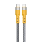 КАБЕЛ USB-C/USB-C 1M СИВ С ОПЛЕТКА 120W