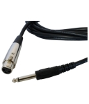 КАБЕЛ ЗА МИКРОФОН КАНОН/6.3 ММ МОНО 3 МЕТРА