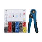 КАБЕЛНИ НАКРАЙНИЦИ ИЗОЛИРАНИ КОМПЛЕКТ 1200 БР. С КЛЕЩИ ЗА КЕРБОВАНЕ КРИМПВАНЕ