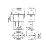 КЛЮЧ СВЕТЕЩ 2 ПОЗИЦИИ ON/OFF CK 19 ОВАЛЕН