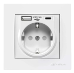 КОНТАКТ ШУКО ЗА ВГРАЖДАНЕ MUTLUSAN + USB-A + USB-C