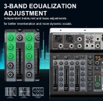 СМЕСИТЕЛ МИКСЕР ПРОФЕСИОНАЛЕН MP3/БЛУТУТ 8 КАНАЛА KP8 CLARITY