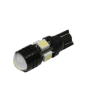 ЛАМПА АВТОМОБИЛНА 12V T10 LED WHITE 5X5050 С ЛУПА