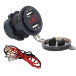 МОДУЛ ЗАРЯДНО ЗА АВТОМОБИЛ ВОЛТМЕТЪР USB 2БР 4.2A