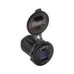 МОДУЛ ЗАРЯДНО ЗА АВТОМОБИЛ+ВОЛТМЕТЪР USB/USB-C 12-24V/5V 9V 12V 48W QC PD С БЪРЗО ЗАРЕЖДАНЕ