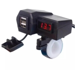 МОДУЛ ЗАРЯДНО ЗА МОТОЦИКЛЕТ 12V/10A, 5V/2.1A 2USB ВОЛТМЕТЪР