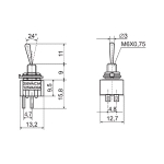 КЛЮЧ ЦК 2 ПОЗИЦИИ ДВОЕН (ON/OFF) 3A