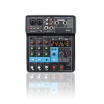 СМЕСИТЕЛ МИКСЕР С ЦИФРОВА АУДИО КАРТА NA4 MP3/БЛУТУТ DSP ЕФЕКТИ 4 КАНАЛА