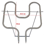 НАГРЕВАТЕЛ ЗА ФУРНА НА ГОТВАРСКА ПЕЧКА ДОЛЕН GORENJE 1100W 230V