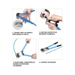 КАБЕЛНИ ОБУВКИ УХО МЕДНИ КАЛАЙДИСАНИ КОМПЛЕКТ 60 БР.  С КЛЕЩИ ПРЕСА ЗА КРИМПВАНЕ 6-50 ММ2