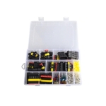 КОНЕКТОРИ БУКСИ AMP КОМПЛЕКТ ОТ 1 ДО 6 ПИНА 216 ЧАСТИ С КЛЕЩИ ЗА КРИМПВАНЕ