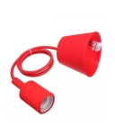 ПЕНДЕЛ С КАБЕЛ 1 М. И ФАСУНГА E27 -ЧЕРВЕН