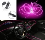 СВЕТОДИОДНА ЛЕНТА РОЗОВА ЗА ИНТЕРИОРНО АМБИЕНТНО LED ОСВЕТЛЕНИЕ НА АВОМОМОБИЛ ИЛИ МЕБЕЛИ 3V 5М