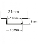 ПРОФИЛ ЗА LED ЛЕНТА ЗА ВГРАЖДАНЕ AP201