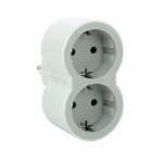 РАЗКЛОНИТЕЛ 220V С 2 ГНЕЗДА ШУКО ПРАВ LEGRAND