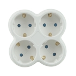 РАЗКЛОНИТЕЛ 220V С 4 ГНЕЗДА БЯЛ TECHNIK