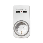 КОНТАКТ С 2XUSB-A И ЛАМПА TECHNIK