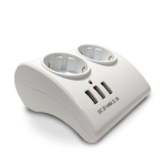 РАЗКЛОНИТЕЛ С КЛЮЧ 2 ГНЕЗДА 1.5 МЕТРА КАБЕЛ + ЗАРЯДНО С 3XUSB-A TECHNIK