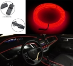 СВЕТОДИОДНА ЛЕНТА ЧЕРВЕНА ЗА ИНТЕРИОРНО АМБИЕНТНО LED ОСВЕТЛЕНИЕ НА АВОМОМОБИЛ ИЛИ МЕБЕЛИ 3V 5М