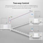 КЛЮЧ БЕЗЖИЧЕН 433MHZ ДВОЕН ЗА ОСВЕТЛЕНИЕ БЯЛ SONOFF T2EU2C-RF