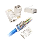 БУКСА LAN/FAX 8 ПИНА RJ45 С ЕКРАН CAT 6E ПРОХОДНА