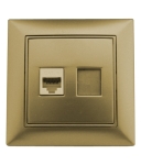РОЗЕТКА LAN МЕТАЛИК ЗЛАТО
