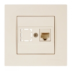 РОЗЕТКА LAN RJ45 ЕДИНИЧНА MUTLUSAN КРЕМ