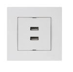 РОЗЕТКА КОНТАКТ ЗАРЯДНО USB 2 БРОЯ 5V 2.1A MUTLUSAN