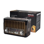 РАДИО РЕТРО FM/AM/SW USB/MP3 БЛУТУТ И ФЕНЕР 220V AC БАТЕРИИ RX-BT087