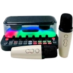 СМЕСИТЕЛ МИКСЕР С ЦИФРОВА АУДИО КАРТА ДВА БЕЖИЧНИ МИКРОФОНА SY11 ЗА КОМПЮТЪР ТЕЛЕФОН USB БЛУТУТ С БАТЕРИЯ