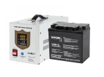 UPS ИНВЕРТОР KEMOT РЕЗЕРВНО ЗАХРАНВАНЕ 700W ЧИСТА СИНУСОИДА КОМПЛЕКТ С ТЯГОВА БАТЕРИЯ 55AH