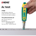 БЕЗКОНТАКТЕН ТЕСТЕР ДЕТЕКТОР ЗА НАПРЕЖЕНИЕ ФАЗОМЕР 12-250V СЪС ЗВУК