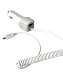 Зарядно за телефон USB+USB MICRO 12-24V/2.1A авто