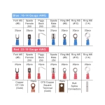 КАБЕЛНИ ОБУВКИ ИЗОЛИРАНИ 350 БР. + 328 БР. ЦВЕТНИ ТЕРМОСВИВАЕМИ ШЛАУХИ КОМПЛЕКТ