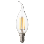 LED димиращ filament пламък, 4W, 4200К, E14, 360, 220V-240V AC, Неутрална светлина
