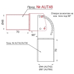 Адаптер ф48мм за AUT42AUT65 за LED улични осветителни тела LUT2042, LUT4042, LUT6042